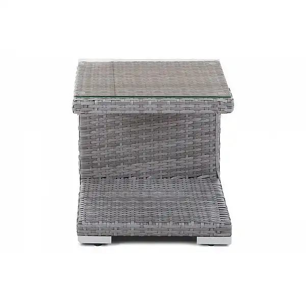 Садовий шезлонг з техноратангу Bora Bora Grey / Light Grey зі столиком Toronto Grey