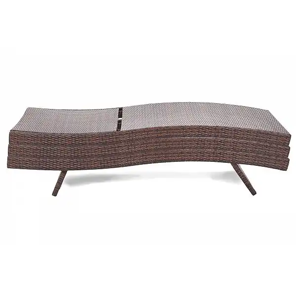 Садовий шезлонг з техноратангу Bora Bora Grey / Light Grey зі столиком Toronto Grey