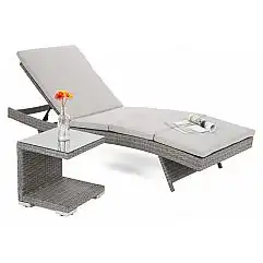 Садовий шезлонг з техноратангу Bora Bora Grey / Light Grey зі столиком Toronto G..