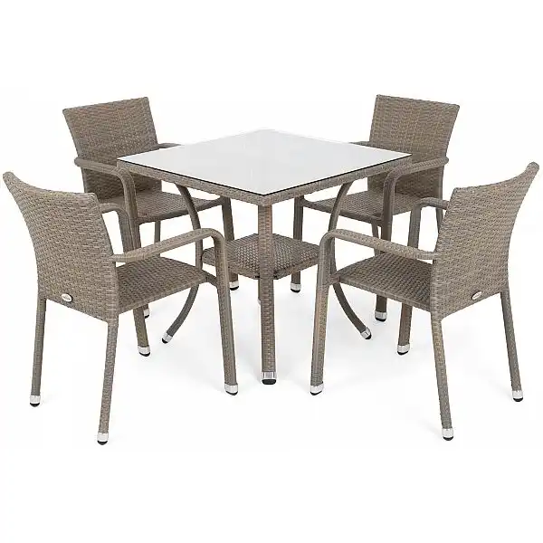 Садові меблі з техноратанга Sumba Square Beige Melange 4+1