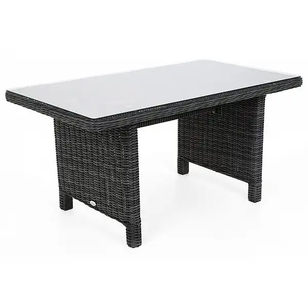 Лівий кутовий набір садових меблів Alicante Grey / Grey Melange з пуфами
