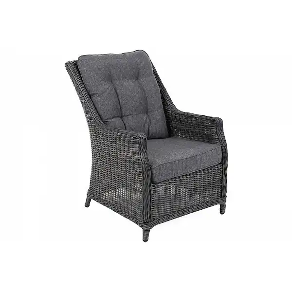 Лівий кутовий набір садових меблів Alicante Grey / Grey Melange з пуфами