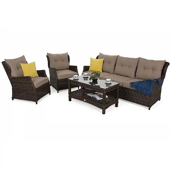 Садові меблі з техноратанга Siena Grande Brown Mat / Brown Melange II. видів