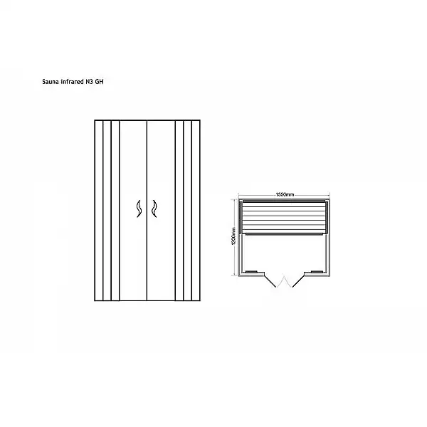 Інфрачервона сауна з кольоротерапією N3 GH