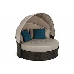 Килимок Sydney Brown / Садовий диван Brown Melange з балдахіном