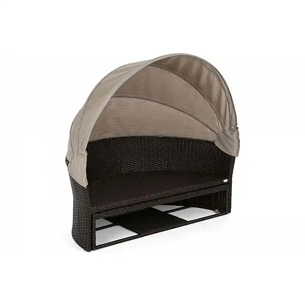 Килимок Sydney Brown / Садовий диван Brown Melange з балдахіном