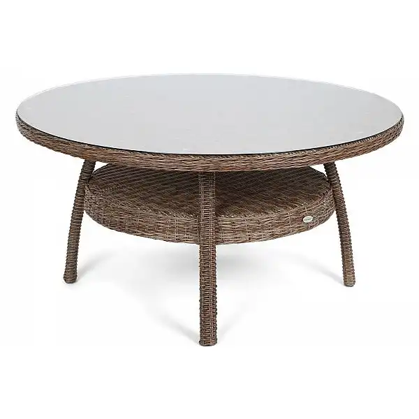 Садовая мебель из техноротанга Bristol Round Elegant 150 см Джинджер/Коричневый Меланж 6+1 выставка
