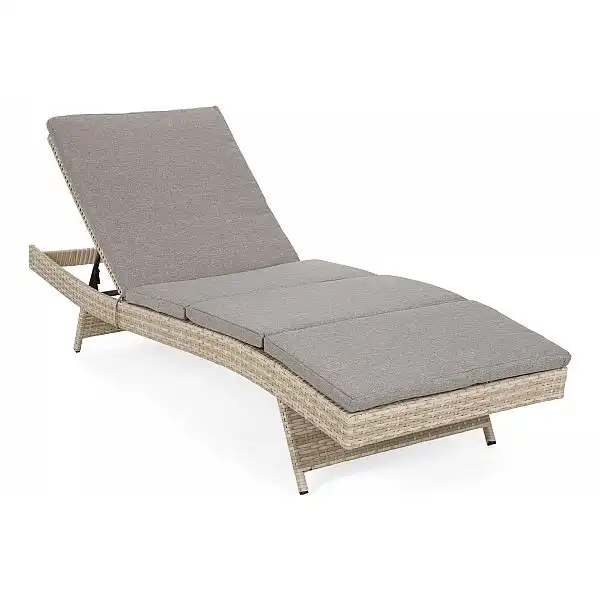 Набір садових шезлонгів Bora Bora Beige / Beige Melange з техноротанга зі столиком
