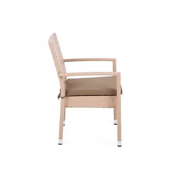 Меблі Doris Square Elegant Beige 4+1 з техноратанга з подушками