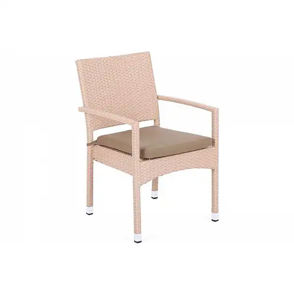 Меблі Doris Square Elegant Beige 4+1 з техноратанга з подушками