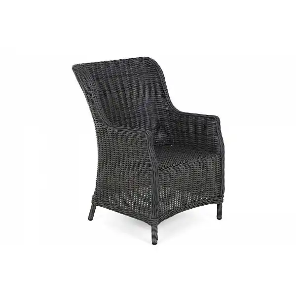 Садовая мебель из техноротанга Bristol Round Elegant 180 cm Grey / Grey Melange 8+1