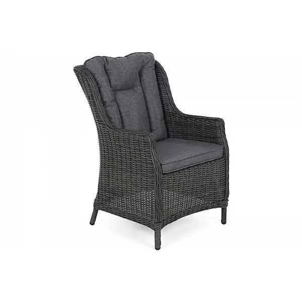 Садовая мебель из техноротанга Bristol Round Elegant 180 cm Grey / Grey Melange 8+1