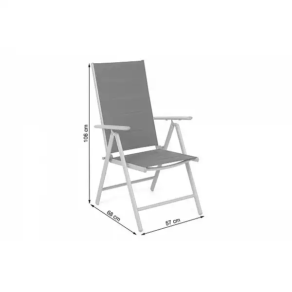Алюмінієвий садовий стілець Ibiza Grey / Window Grey