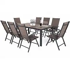 Алюмінієві садові меблі Ibiza 185 см Grey / Taupe 8+1