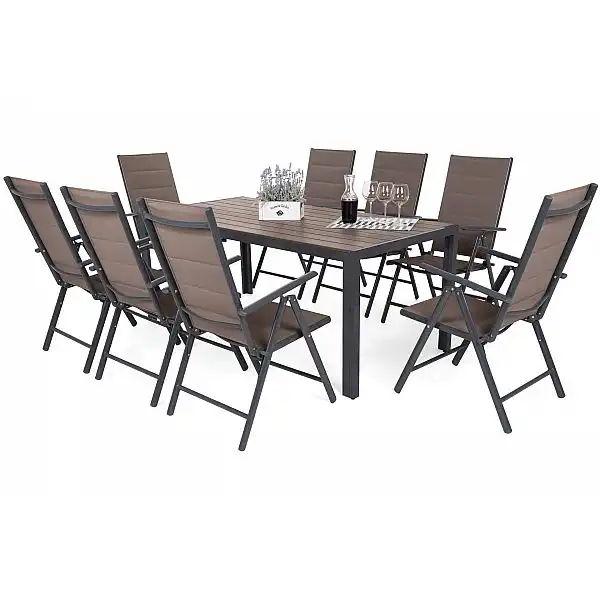 Алюмінієві садові меблі Ibiza 185 см Grey / Taupe 8+1
