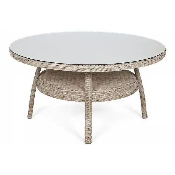 Садові меблі з техноротангу Bristol Round Elegant 150 см Beige / Beige Melange 6+1