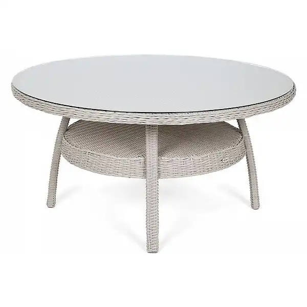 Садові меблі з техноратангу Bristol Round Elegant 150 см White / Grey 6+1