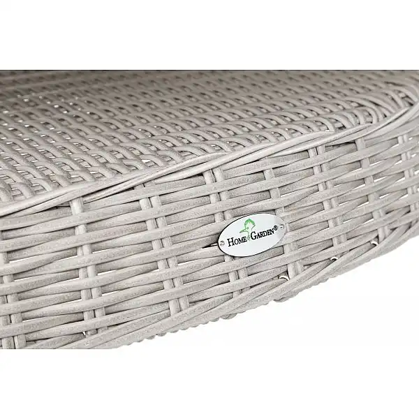 Садові меблі з техноратангу Bristol Round Elegant 150 см White / Grey 6+1