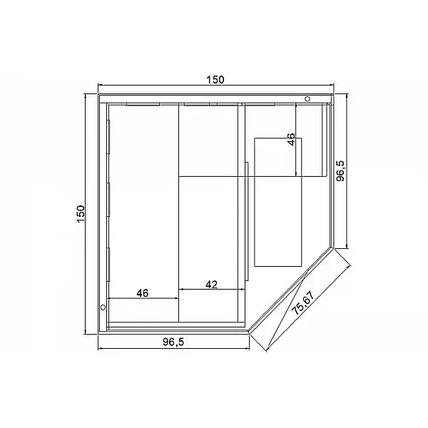 RG3C Сіра кутова інфрачервона сауна з кольоротерапією