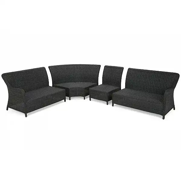 Кутові садові меблі з техноротангу Windsor Grey / Light Grey