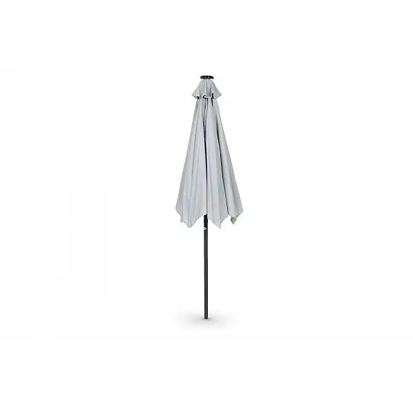 Парасолька садова кругла Malta Grey / Light Grey Ø 270 см з LED підсвічуванням