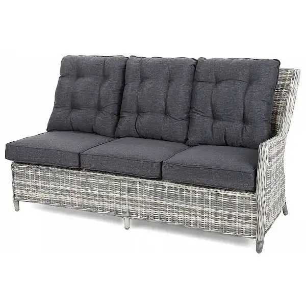 Лівий кутовий диван з техноротангу Alicante Light Grey / Grey Melange