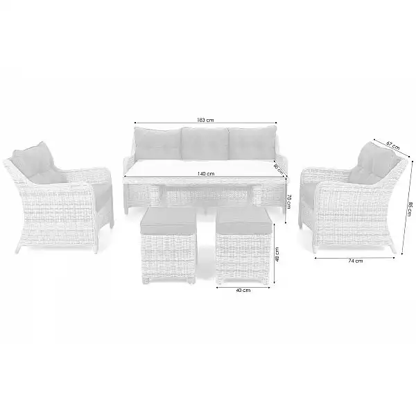 Садові меблі з техноратанга California Ginger / Brown Melange