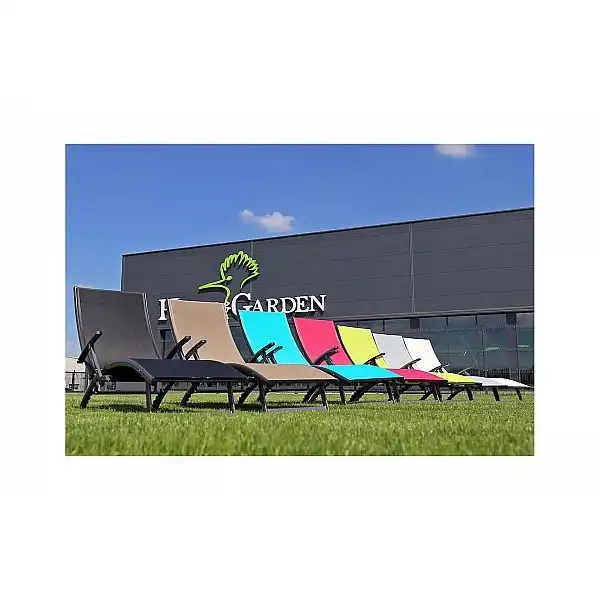 Алюмінієвий садовий шезлонг Summer Grey / Turquise