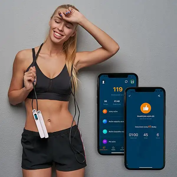Розумна скакалка inSPORTline Jumpsmart Колір чорний