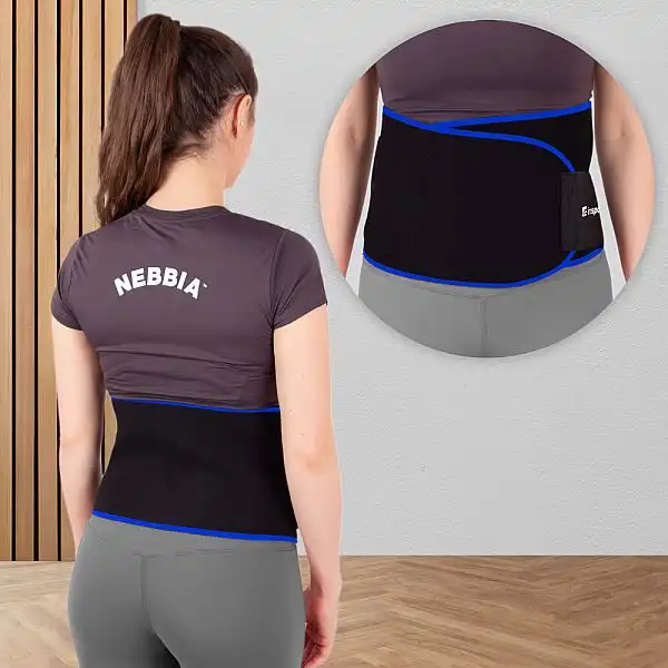 Неопреновий ремінь inSPORTline Waist Color Blue, розмір M