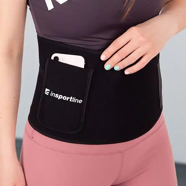 Неопреновий пояс inSPORTline Waistpire з кишенею Колір чорний, розмір L