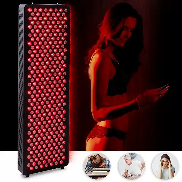 Красная светодиодная светотерапевтическая панель цвета SPORTline Tugare, черный