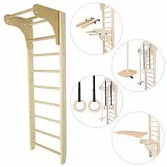 Шведська стінка з аксесуарами inSPORTline Steadyline 250 x 90 см