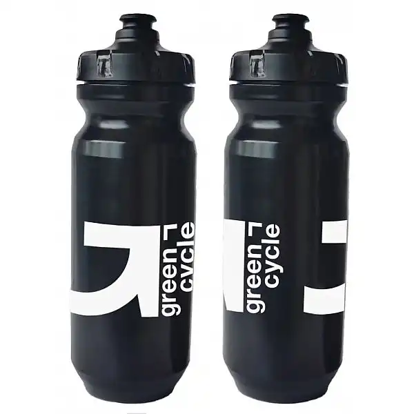 Фляга 0,75 Green Cycle GBT-517 с увеличенным клапаном, черная с белым