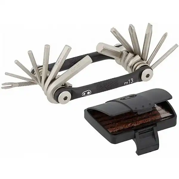 Мультитул Crankbrothers M13, 2/2.5/3/4/5/6/8мм, T10, T25, Phillips #1 #2, flat #2, інструмент для безкамерних шин, чорний