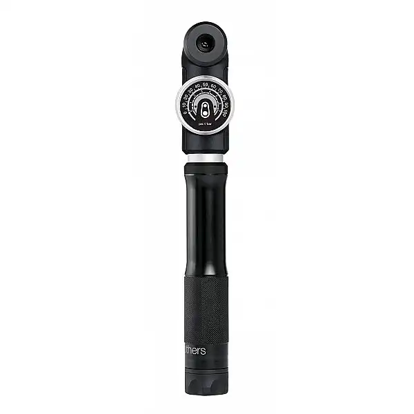 Мінінасос Crankbrothers STERLING SG, алюмінієвий, з манометром, smart head, 100 psi/7 bar, чорний