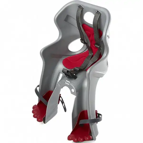 Сидіння пров. Bellelli Rabbit Handlefix до 15кг, сріблясте з червоною підкладкою