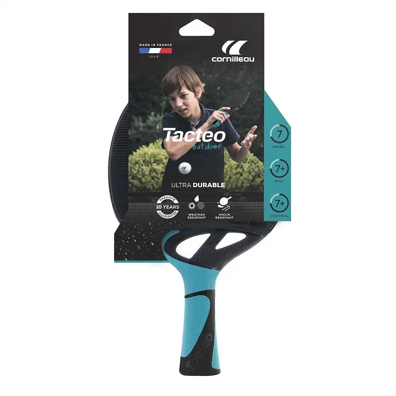 Ракетка для настільного тенісу CORNILLEAU TACTEO 50 OUTDOOR синя 455305