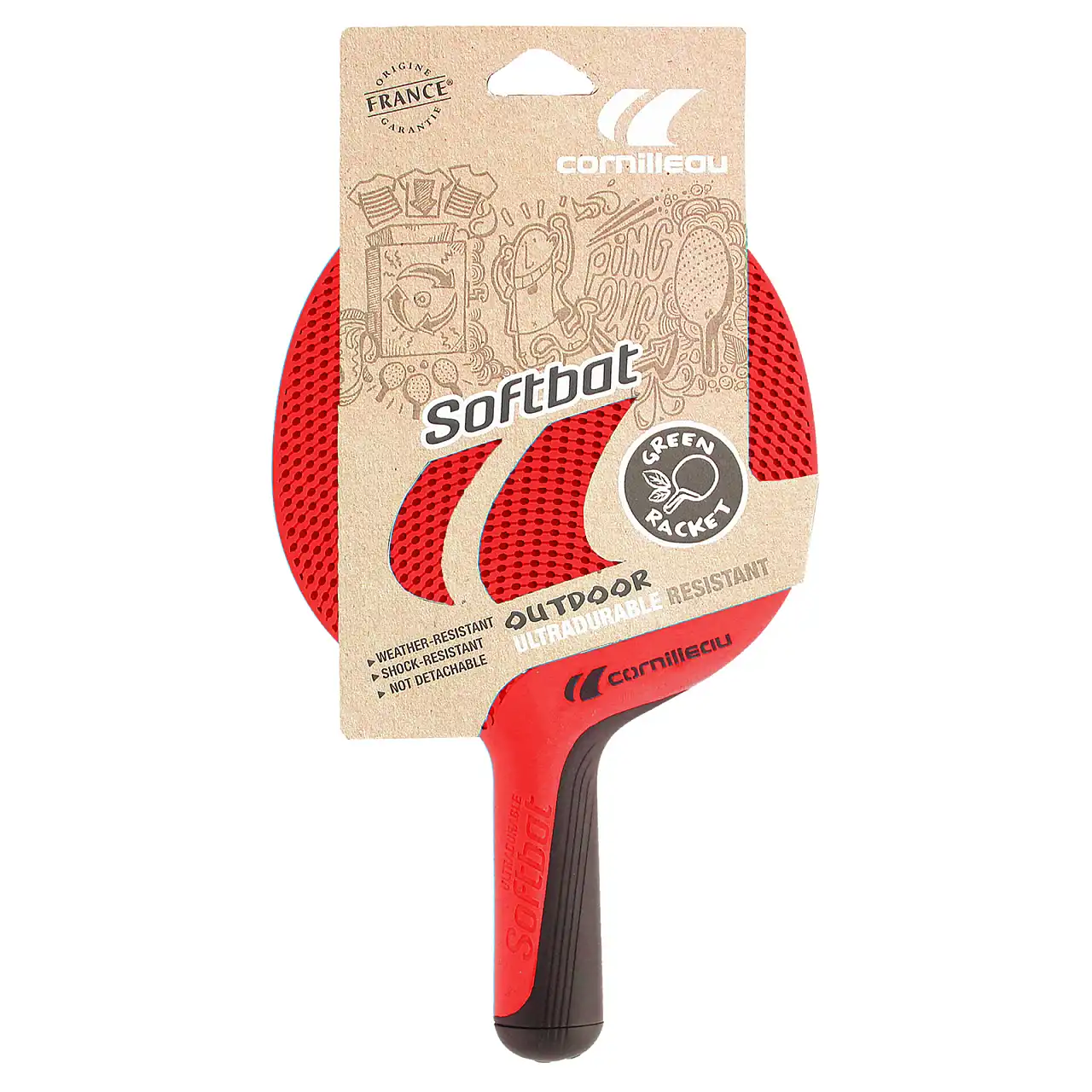 Ракетка Cornilleau SOFTBAT чорна 454707 OUTDOOR