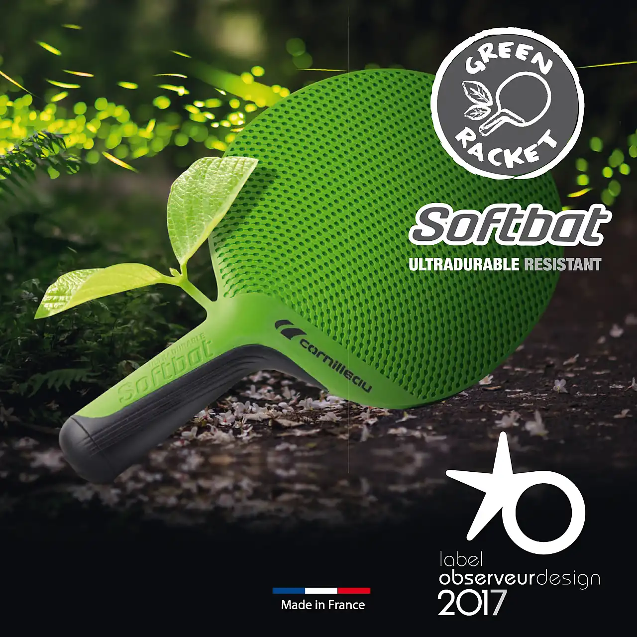 Ракетка Cornilleau SOFTBAT чорна 454707 OUTDOOR