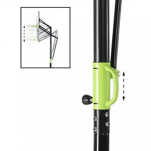 Пересувний баскетбольний щит Polestar EXIT green/black на коліщатках