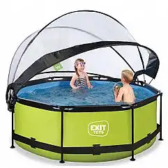 Басейн круглий з куполом EXIT "лайм" 244 х 76 см
