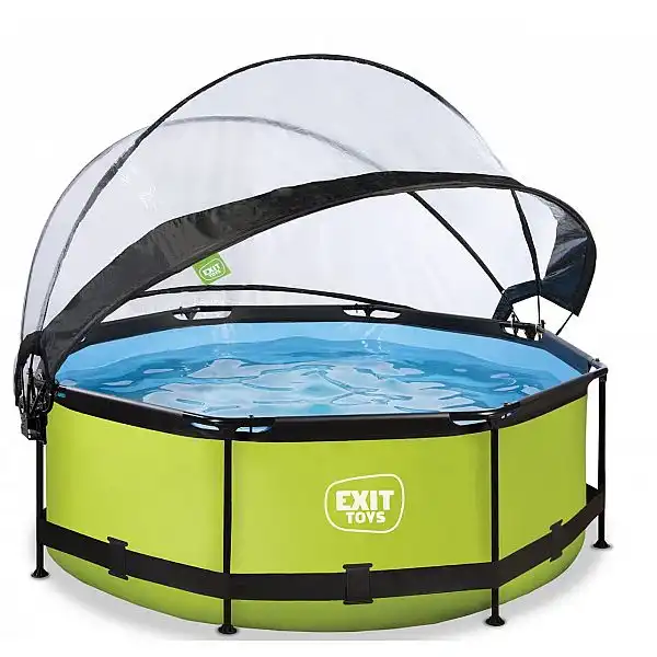 Басейн круглий з куполом EXIT "лайм" 244 х 76 см