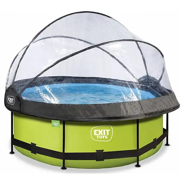 Басейн круглий з куполом EXIT "лайм" 244 х 76 см