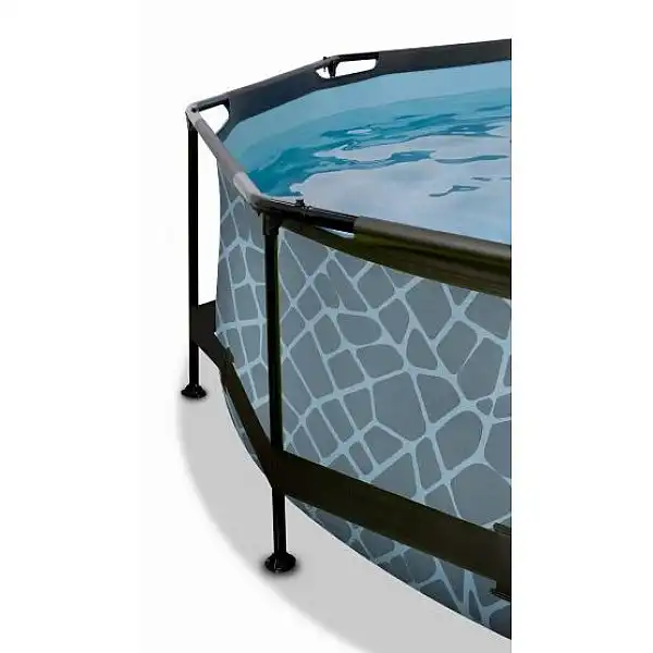 Басейн з куполом EXIT і тентом камінь 244 х 76 см