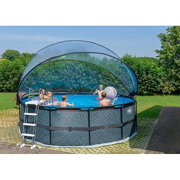 Басейн з куполом EXIT камінь 450х122 см (фільтр картридж)