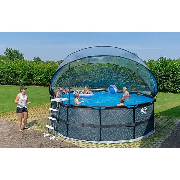 Басейн з куполом EXIT камінь 450х122 см (фільтр картридж)