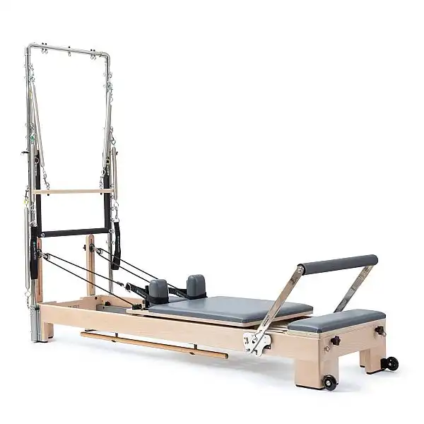 Дерев'яний реформер Elina Pilates Lignum з вежою ELN 300501 Grey