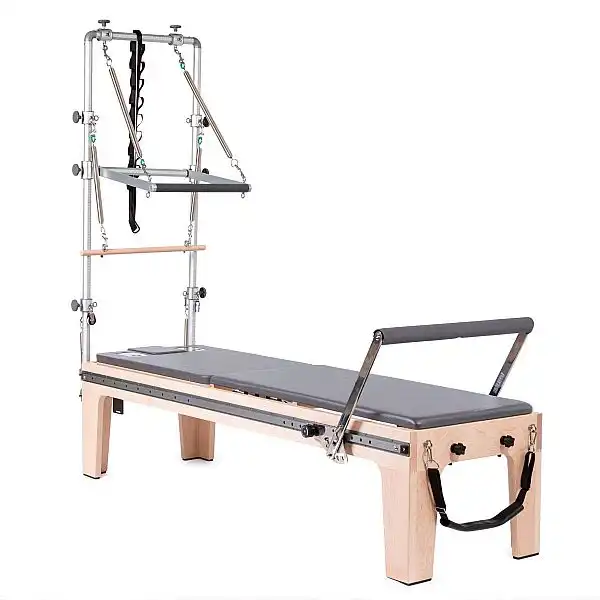 Реформер Elina Pilates Master instructor Fisio з вежою ELN 300171 Grey