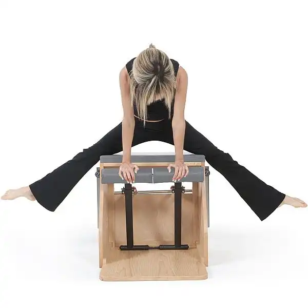 Комбінований стілець з дерев'яною основою Elina Pilates ELN 700065 Grey